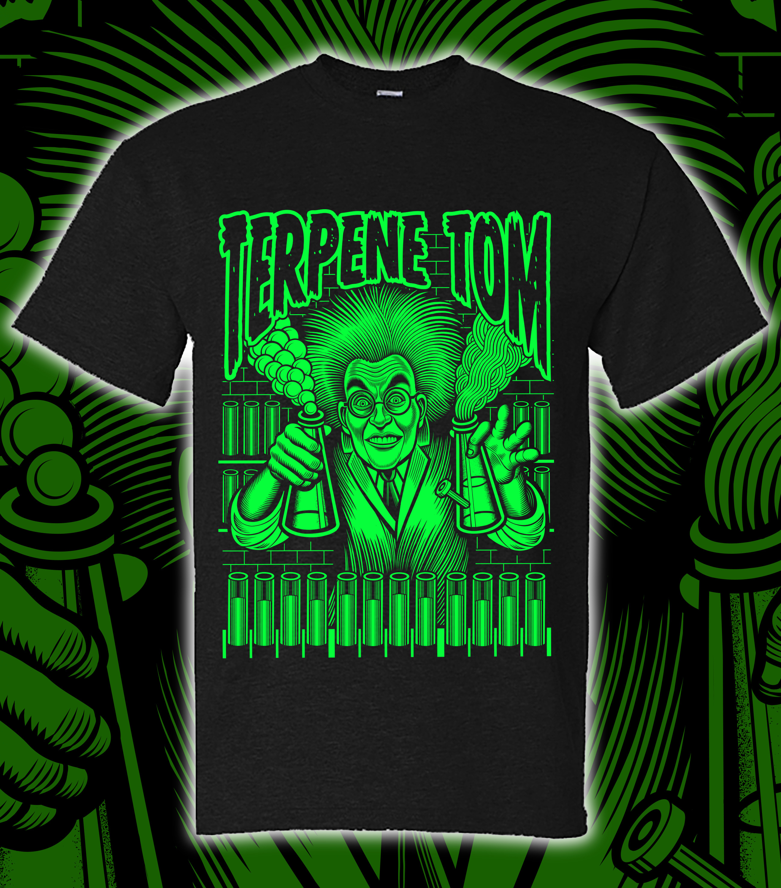 green Terpene Tom T-shirt mock up.jpg