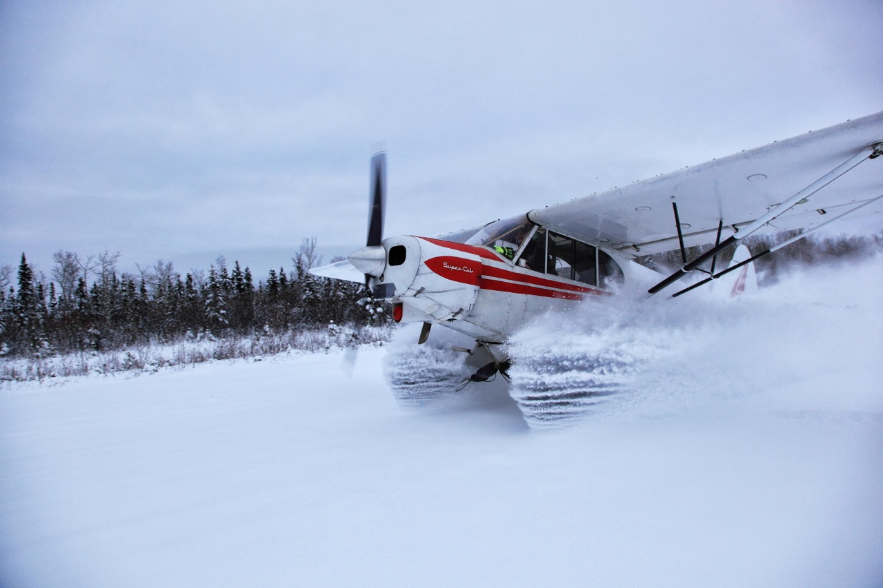 Mikes Super Cub Taking Off in 12 inches of snow (2).jpg