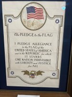 This pledge of allegiance in a one-room schoolhouse museum from the early 1900’s.jpeg