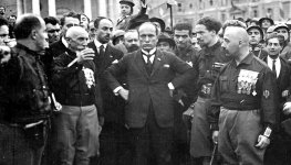 The narcissistic Mussolini and his fascist militia the day before they stormed the capital - ...jpeg